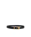 Khaite Manhattan Black Leather Belt