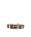 Khaite Benny Studded Leather Belt In Brown