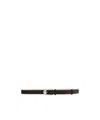 Khaite Dark Brown Textured Buckle Belt In Brown