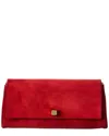 Khaite Womens Audrey Suede Clutch Bag Rebel