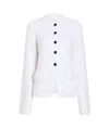 Khaite Aeson Button-front Silk-cashmere Jacket In Glaze