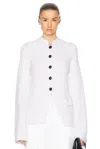Khaite Aeson Button-front Silk-cashmere Jacket In Glaze