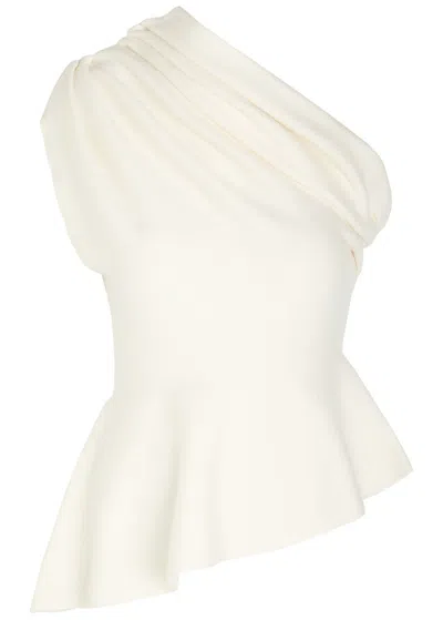 KHAITE KHAITE AIME ASYMMETRIC WOOL-BLEND TOP