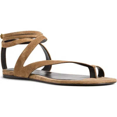 Khaite Aimee Ankle Strap Sandal In Brown