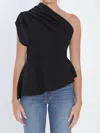 Khaite Aimee Asymmetric Top In Black