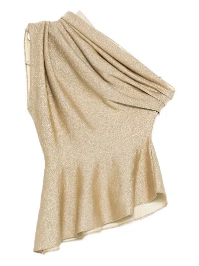KHAITE AIMEE DRAPED BLOUSE