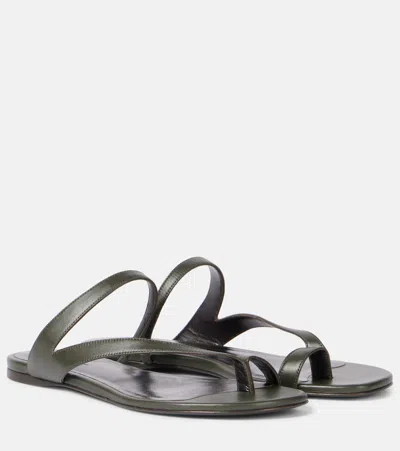 Khaite Aimee Leather Slides