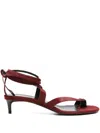Khaite 35mm Aimee Heeled Sandals In Red