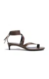 Khaite Aimee Strappy Leather Sandals In Brown