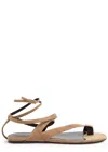 Khaite 10mm Aimee Suede Thong Sandals In Brown