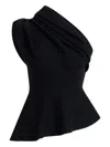 Khaite Aimee Wool Top In Black