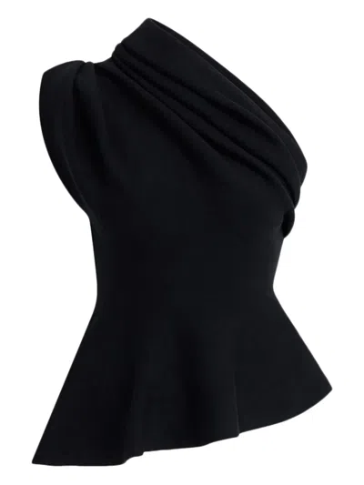 Khaite Aimee Wool Top In Black