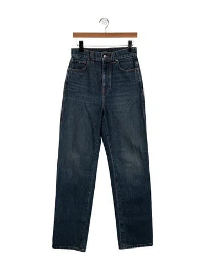 Pre-owned Khaite Albi Straight Leg Jeans In Blue