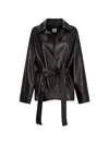 Khaite Alder Belted Oversized Jacket In Black