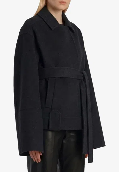 Khaite Alder Double-face Coat In Black