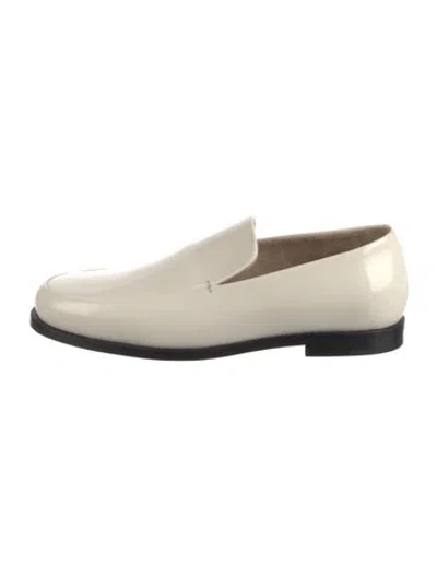Pre-owned Khaite Alessio Leather Loafers In White