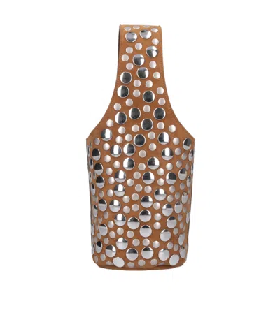 Khaite All Over Studs Embellished Bag In Brown