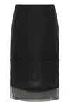 Khaite Alleta Silk Skirt In Black