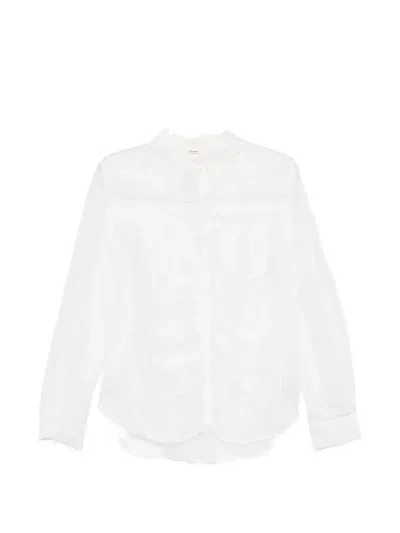 Khaite Allie Sheer Shirt In White