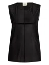 Khaite Allo Sleeveless Top In Black