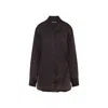 Khaite Silk Button-down Top With Classic Collar In Black