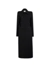Khaite Donna Oversized Double-breasted Wool Coat In Black