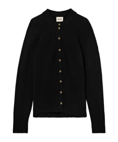 Khaite Ambre Cashmere-blend Cardigan In Black