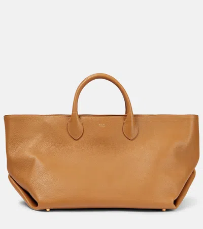 Khaite Amelia Medium Leather Tote Bag In Brown