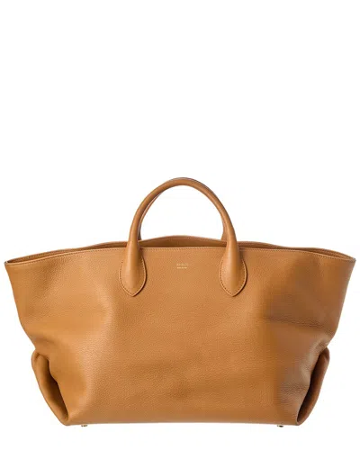 Khaite Medium Amelia Leather Tote Bag In Brown
