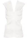 Khaite Ami Silk Organza Top In White
