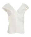 Khaite Ami Silk Organza Top In White
