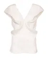 Khaite Ami Silk Top In White