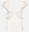 Khaite Ami Silk Organza Top In White