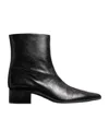 Khaite Andee Leather Ankle Boots In Black