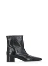 Khaite Andee Leather Ankle Boots