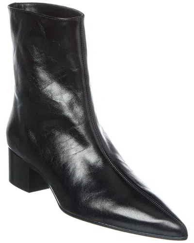 Khaite Andee Leather Ankle Boots In Black
