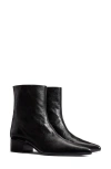 Khaite Andee Leather Ankle Boots In Black