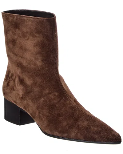Khaite Andee Suede Bootie In Brown