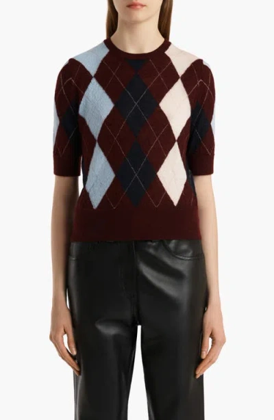 Khaite Bordeaux Anders Cashmere And Mohair Sweater In Multi