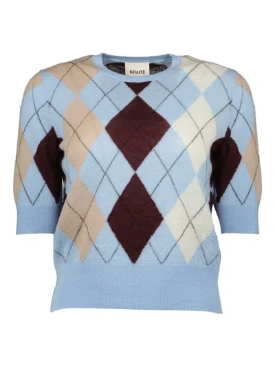 KHAITE ANDERS ARGYLE SWEATER
