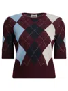 Khaite "anders" Sweater Cashmere And Mohair In Burgundy