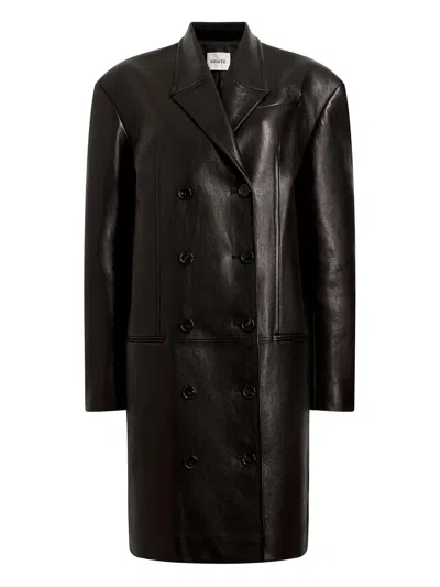 Khaite Andors Double-breasted Coat In Black