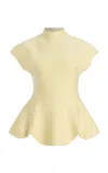 Khaite Andra Knit Peplum Top