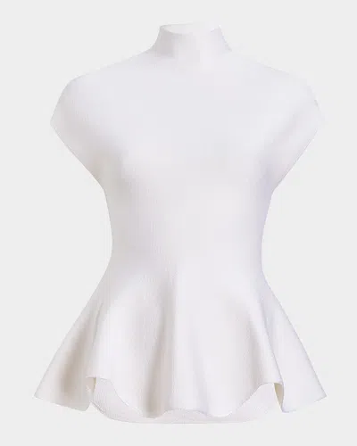 KHAITE ANDRA KNIT PEPLUM TOP