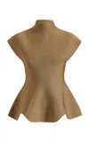 Khaite Andra Knit Top In Brown