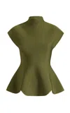 Khaite Andra Knit Top In Green
