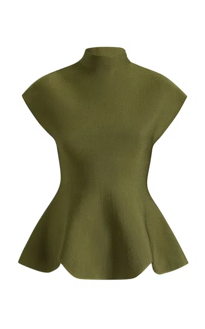Khaite Andra Knit Top In Green