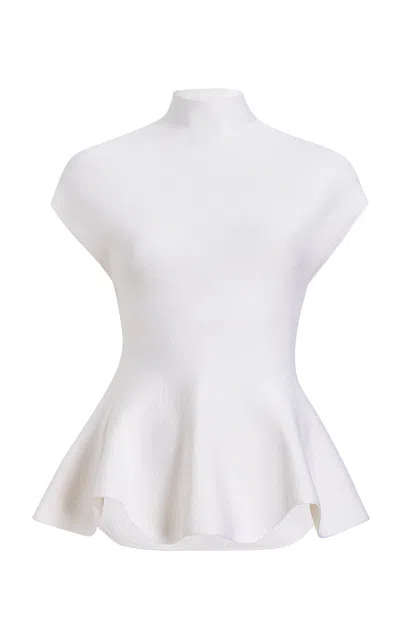 Khaite Andra Knit Wool Top In White