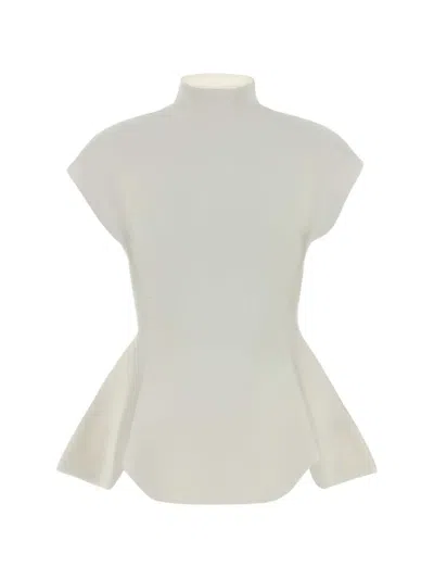 Khaite Andra Knitted Top In Neutral