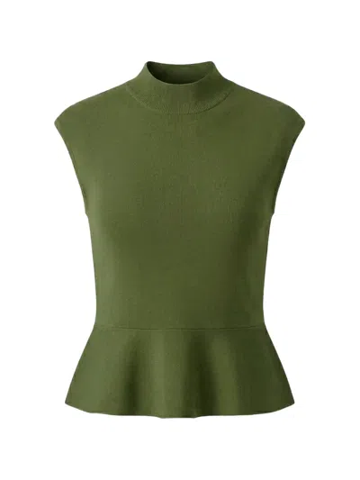 Khaite Andra Knit-top In Green
